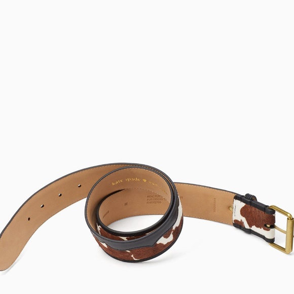 NWT KATE SPADE WESTERN COW PRINT CALF HAIR BELT L main image 4